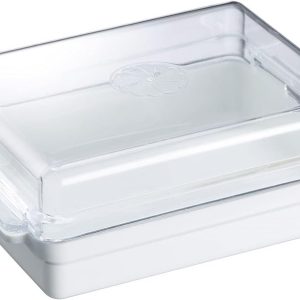 Westmark Traditionell 20882241 Fridge Butter Dish, Plastic, White/Clear