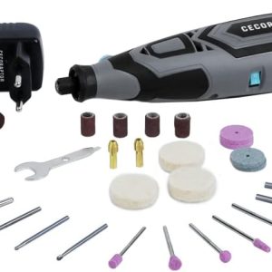 Cecotec Multiherramienta Rotativa de Precisión CecoRaptor Óptimo Polish&Sand 1200 Ultra. Batería 12V y 1500 mAh, Velocidad sin carga 25000 rpm, Autonomía 60 min, Kit 60 Accesorios