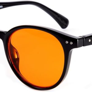 OKH Blue Light Blocking Glasses Men Women Retro Round Gaming Glasses Anti Glare Anti Fatigue Relieve Eye Fatigue for Screens, TV, Phone and Computer