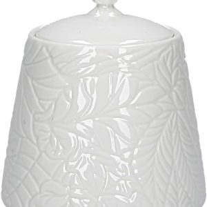 White Porcelain Sugar Bowl in Gift Box Home Kitchen Decoration Bosco Line Gift Idea Porcelain 9 x 9 x 10.5 cm