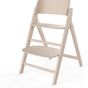 CYBEX Gold CLICK & FOLD Evolutionary High Chair 3-99 Years Suitable from Birth with Separate Accessories, Beech Wood, Light Natural