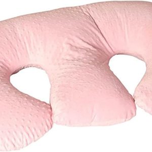 LWKBE Multifunctional Nursing Pillow for Twins, Breastfeeding Pillow for Pregnant Women, Cotton Fabric Machine Washable,Pink