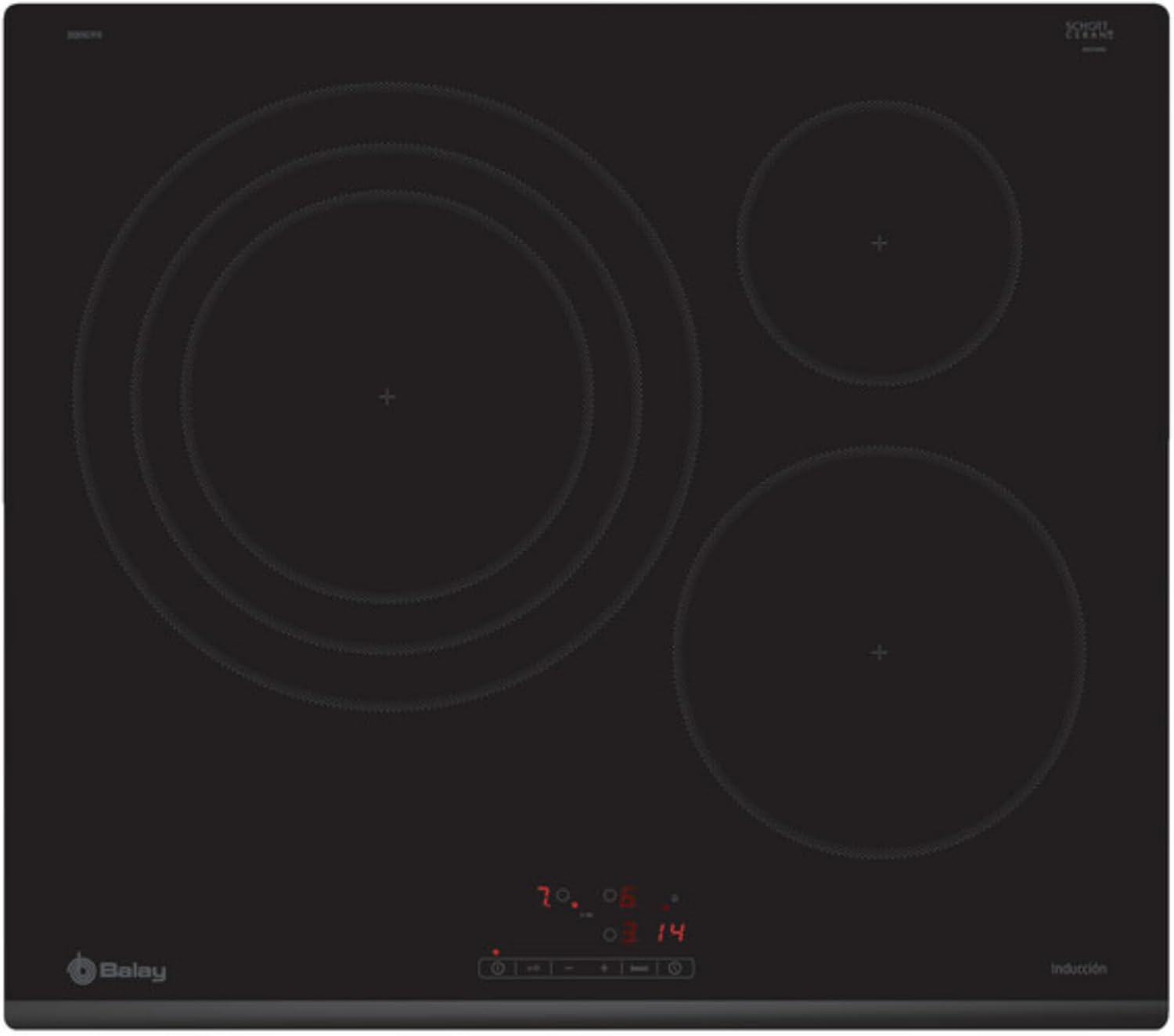 Balay - Induction hob, 60 cm wide, Black, 3EB967FR