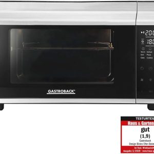 Gastroback 42814 Pizza Maker and Ovens 3 Pizza(s) Stainless Steel 1500 W – Pizza Oven (3 Pizza), Stainless Steel, 30 cm, Digital, 230 °C, 30-230 ° C)