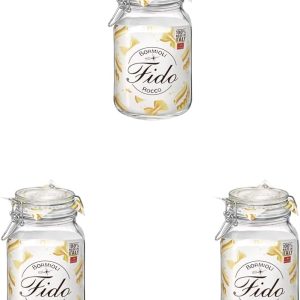 Bormioli Rocco Jar, Clear, 2 Liter (Pack of 3)