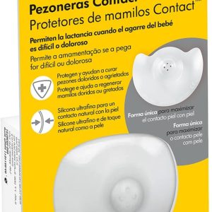 Medela Contact Nursing Nipple Pads – Silicone & BPA Free Thin Nipple Shields – 1 Pack with Two Protectors (24mm) & Case