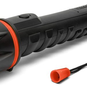 Velamp IRUB3LED Rubber Flashlight with LED, 3 D Batteries