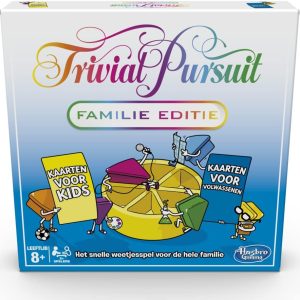 Trivial Pursuit Family Edition, Family Games Night Board Game, Quiz Game, Ages 8 and Up (Dutch Version)