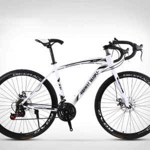 MU 26-inch Road Bike, 24 Speed Bikes, Double Disc Brake, High Carbon Steel Frame, Road Bike Racing, Men And Women Only