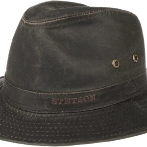 Stetson Traveller with UV 40 protection, Men – Foldable – Summer Hat in Used Look – with Embroidered Logo – Fabric Hat – Spring/Summer