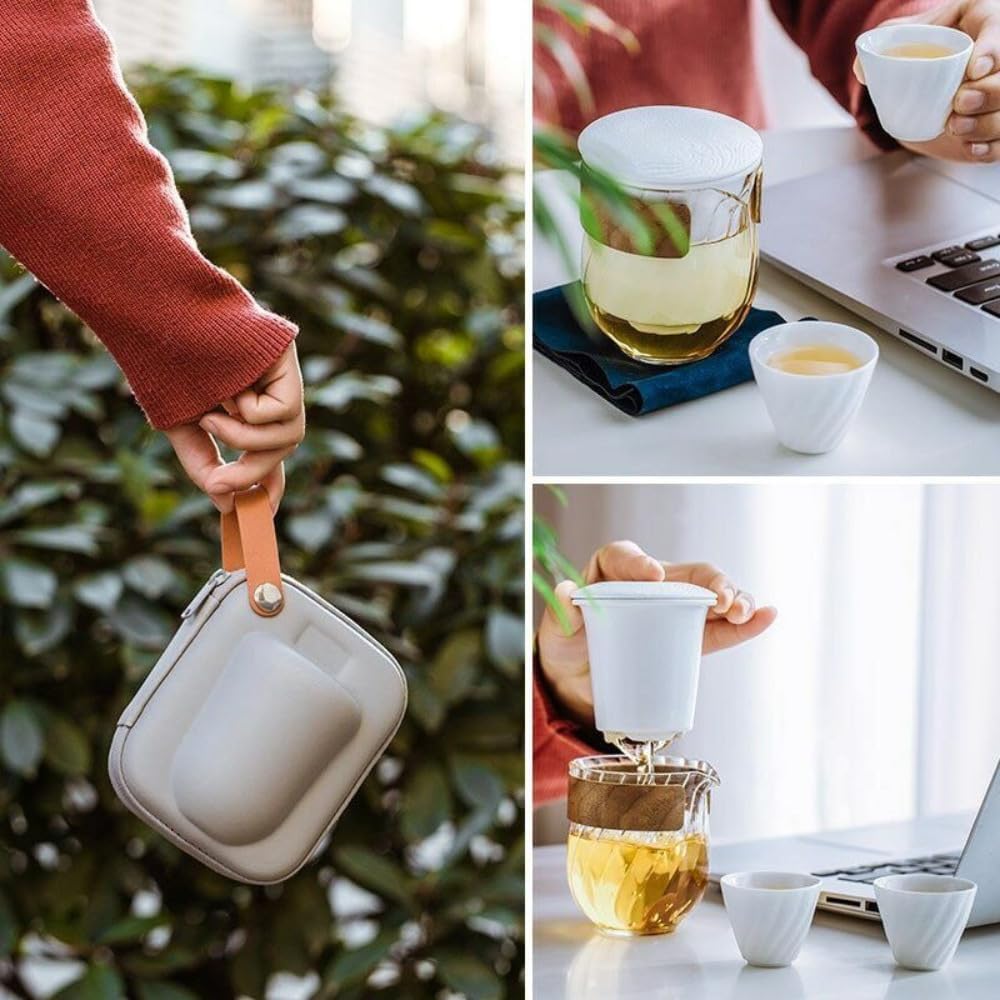 China Kung Fu Teaset Portable Travel Teapot Ceramic Tea Ceremony - Image 5