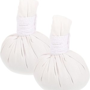 ABOOFAN Thai Massage Compression Balls Spa Chinese Bags Hot Massage Balls Spa Product for Home Salon Body Muscle 2 Pack