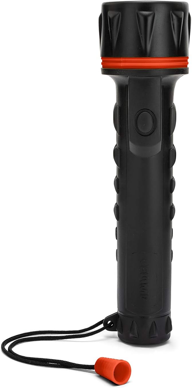 Velamp IRUB3LED Rubber Flashlight with LED, 3 D Batteries - Image 6