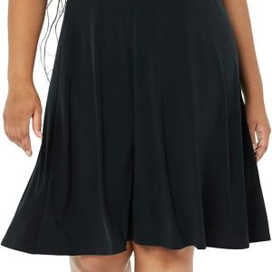 Amazon Essentials Women’s V Neck Short Sleeve Smocked A-Line Dress