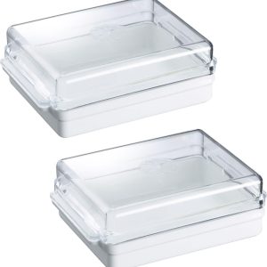 Westmark 2 x Traditionell 208822E3 Fridge Butter Dishes Plastic White/Clear