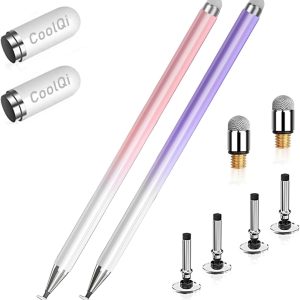 Stylus Pen for iPad iPhone Pencil Stylus Pen Stylus Pen Stylus Touch Screen (2 Packespack) 2 in 1 Magnetic Disc Styli Pencils for iPhone iPad Pro MiniAirAndroidMicrosof with
