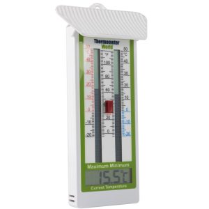 Digital Thermometer with Maximum and Min Temperature for Garden Greenhouse Outdoor Indoor IP65 Rated