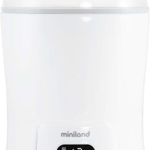 Miniland – Super 6, Heats up to 6 Bottles, Sterilizes Bottles and Drinks, Steams, Defrosts, Bakes, Maintains Temperature, 6 in 1 (White)