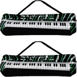 Nereds 2Pcs PVC Inflatable Musical Keyboard, Electronic Keyboard Toy, Inflatable Electric Keyboard, Piano, Funny Inflation Accessories for 80s 90s Party, Theme Party,
