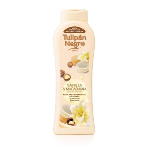 Black Tulip – Vanilla and Macadamia Bath Gel, Nourishing and Moisturizing with Vanilla Extract and Hydrosoluble Macadamia Oil, Shower Gel with Sweet and Creamy Fragrance, 650 ml