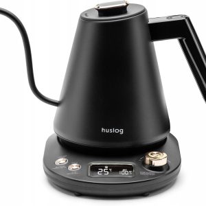 Electric Gooseneck Kettle 1L, Temperature Control (40°C), Keep Warm Function, LCD Display, Stainless Steel, 1100 W – Ideal for Coffee and Tea