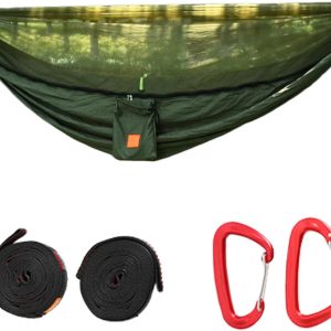 Camping Hammock with Netting Outdoor Pop Up Leisure Equipment with Fly Protection, Enhanced Safety Features, Comfortable Relaxation for Family, Friends, Parents, Colleagues