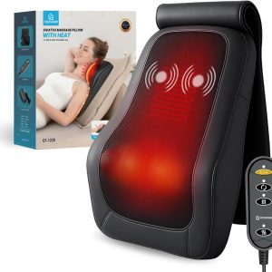 COMFIER Back Massager with Heat, Shiatsu Neck Massage Pillow for Pain Relief, Massage Pillow, Gifts for Women Men, Electric Kneading Tissue Massager