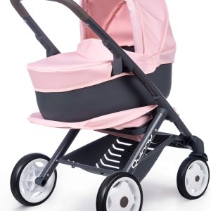 Smoby – Multifunction 3 in 1 Pink Combi Stroller, for Dolls up to 42 cm, Pushchair Convertible to Chair and Carrycot, from 3 Years (7600253117)