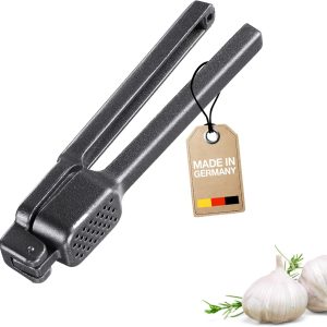 Westmark Biopress Black Edition Garlic Press, Dishwasher Safe Ergonomic Garlic Press, Extra Grip Feel, Anthracite