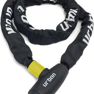 urban XK170 Anti-Theft Bicycle Lock, Chain 170 cm Ø8 mm Hardened Steel High Security Lock, More Length More Attachment Options, Anti-Scratch, Anti-Theft Versatile for Bike, Motorcycle or Scooter