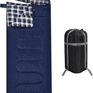 REDCAMP Cotton Flannel Camping Backpacking Sleeping Bag for Adults Cold Weather Envelope Type 3lb 4lb Fill