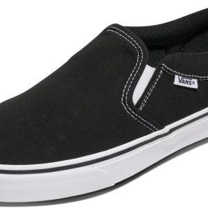 Vans Asher, Men’s Trainers, Black and White, 43 EU