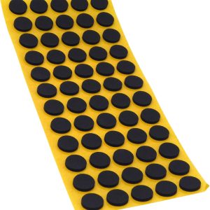 Adsamm® / 60 x EPDM Cellular Rubber Self-adhesive Anti-slip Pads/ø 14mm/Black/Round/Non-Slip Sliders 2.5mm Thickness