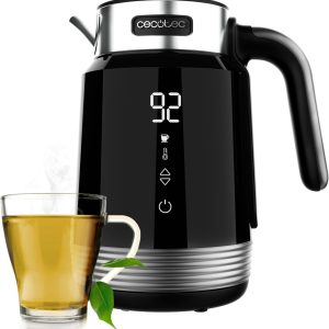 Cecotec ThermoSense 600 Touch Black 1.7L Electric Kettle 2200W, BPA Free, Stainless Steel and Plastic of the highest quality, LED Light and Operating Light, 360º Base
