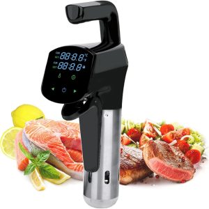 Sous Vide Machine, 1800W Sous Vide Kitchen with Adjustable Clamp and LED Digital Display, IPX7 Waterproof Thermal Immersion Circulator, Precise Temperature Control and Timer Steel