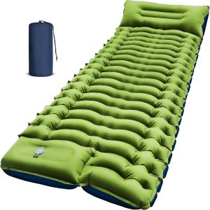 Camping Sleeping Mat, Ultralight Inflatable Sleeping Mat with Built-in Pillow, Inflatable, Portable, Compact, for Outdoor Camping, Backpacking, Hiking, Tents