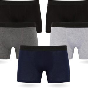 FM London Men’s 5-Pack Boxer Briefs with HyFresh Odor Protection Technology