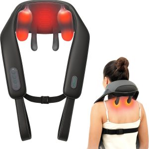 Snailax Cordless Neck and Shoulder Massager with Soothing Heat, Upgraded 6D Deep Kneading Shiatsu Back Massager Pillow for Neck Traps Gifts for Men Women