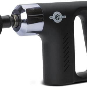 Well Being USB Rechargeable Mini Massage Gun with 4 Massage Heads and Travel Case