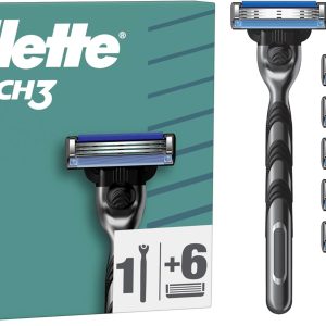 Gillette Mach3 Men’s Razor, 1 Gillette Razor, 6 Refill