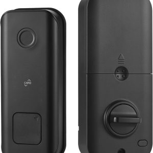 Smart Lock Touch Screen WiFi TY APP Fingerprint Password RFID Card 5 Unlock Methods, 2500mAh Rechargeable Battery, Aluminum Alloy Door Lock for 35-55