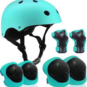 Adjustable Helmet for Ages 5-16, Protective Gear Set with Elbow, Knee Pads and Wrist Guards for Boys Girls Includes Skating Cycling Scooter Inline Skating