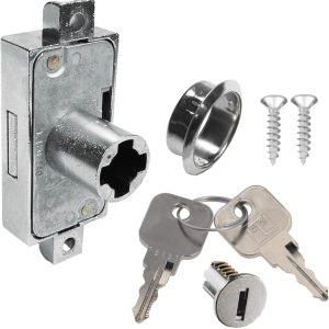 cyclingcolors Cabinet Lock with Keys Cabinet Drawer Door Reversible Left Right