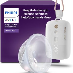 Philips Avent Hands Free Single Electric Breast Pump, High Suction Motor Mimics Baby Intake Rhythm, Pumps Up to 85 Times Per Minute, SCF531/11