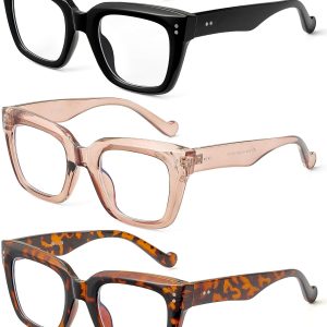 JM Square Blue Light Glasses Computer Blue Light Blocking Glasses Protect Eyes for Women Men