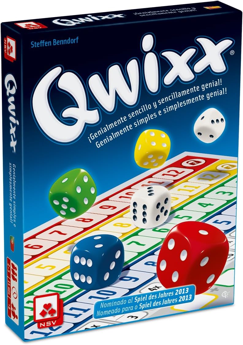 NSV QWIXX Mental Strategy and Dice Game - Spanish Edition