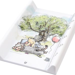 keeeper Cambiador Winnie the Pooh, Para cunas, mesas, bañeras de bebé de 60 cm de ancho, Escala de medición integrada, Pawel, Blanco