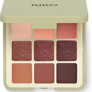KIKO Milano Green Me Eyeshadow Palette 102, 9 Eyeshadow Palette with Multiple Finishes: Matte, Pearl, Metallic