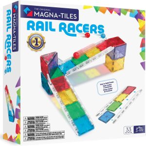 Magna-Tiles Rail Racers 33 Piece Magnetic Building Set – The Original Magnetic Construction Brand