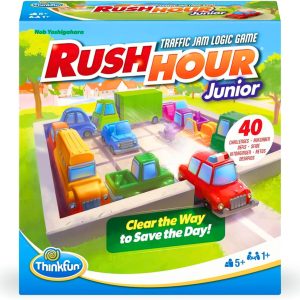 ThinkFun – Rush Hour Junior, Board Games Kids 5 Years and Up, Logic Games, 40 Challenges, Gift for 5 Year Old, Family Board Games, Spanish Version